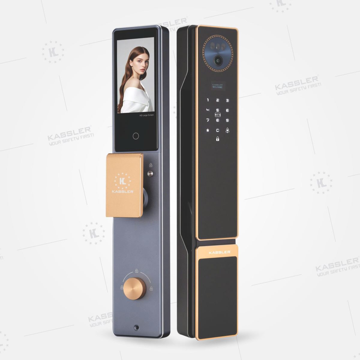Khóa cửa thông minh Kassler KL-899 Plus GY - App Tuya, Remote