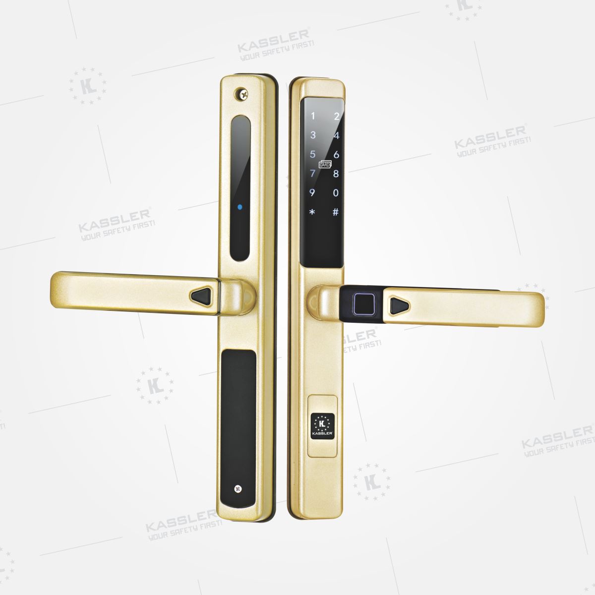 Khóa cửa nhôm Kassler KL599 SLIDE CHAMPAGNE GOLD  APP