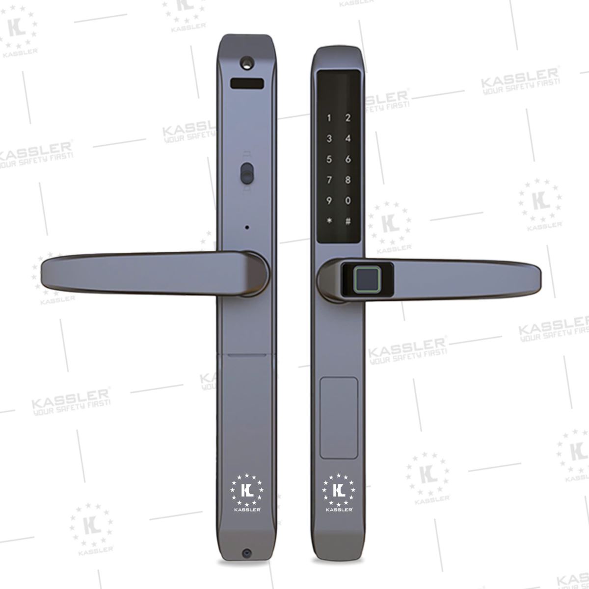  Khóa cửa nhôm Kassler KL-599TD Grey App TTlock, Remote