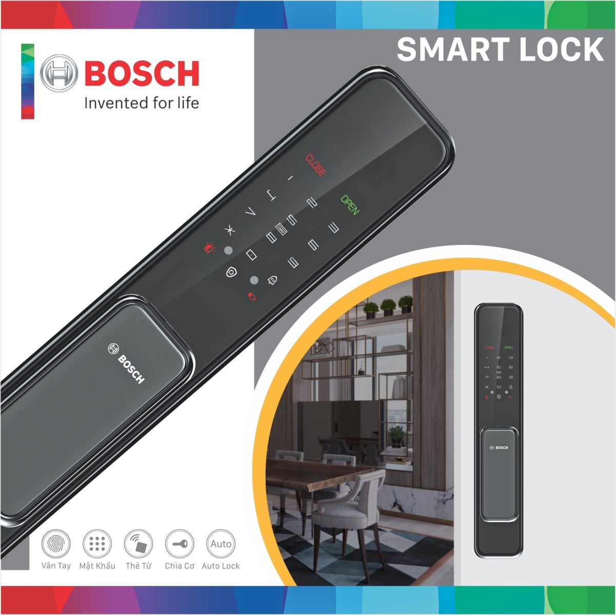 Khóa cửa nhận diện gương mặt Bosch EL 600BKB