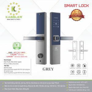 Khóa cửa vân tay Kassler KL-567 Grey App TTlock