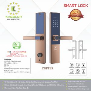 Khóa cửa vân tay Kassler KL-567 Copper App TTlock
