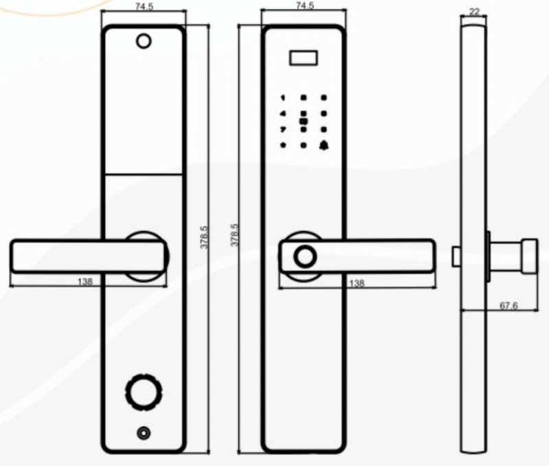 Khóa cửa vân tay Kassler KL-608 CNC Black App Tuya 2 Khóa cửa vân tay Kassler KL-608 CNC Black App Tuya - 608cnc kt - 2