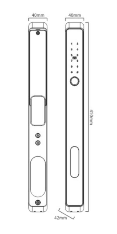 Khóa cửa nhôm thông minh Kassler KL-599 AT Grey App TTlock, Remote 2 Khóa cửa nhôm thông minh Kassler KL-599 AT Grey App TTlock, Remote - KL 599 AT 1 - 2