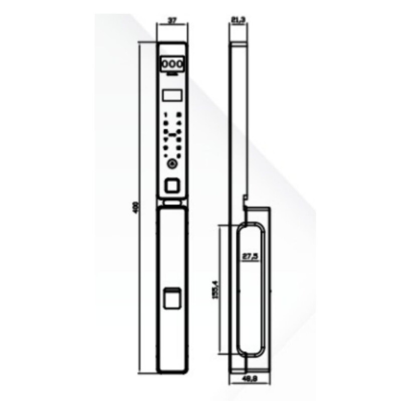 Khoá vân tay cửa nhôm Kassler KL-599 CNC 02 Grey App Tuya, Face ID 2 Khoá vân tay cửa nhôm Kassler KL-599 CNC 02 Grey App Tuya, Face ID - KL 599 CNC 02 - 2