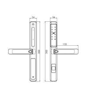 Khóa cửa nhôm Kassler KL-599 Slide Black App Tuya - chống nước - KL 599 LX 1 - 10