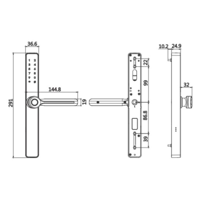 Khóa cửa nhôm Kassler KL-599 RB 2 Khóa cửa nhôm Kassler KL-599 RB - KL 599 RB - 2