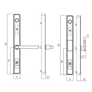 Khoá vân tay cửa nhôm Kassler KL-599IB App TTlock, Remote - KL 599IB 3 - 10