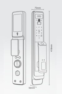 Khóa cửa vân tay Kassler KL-838 Red Bronze App Xhome, Face ID - KL 838 1 - 10