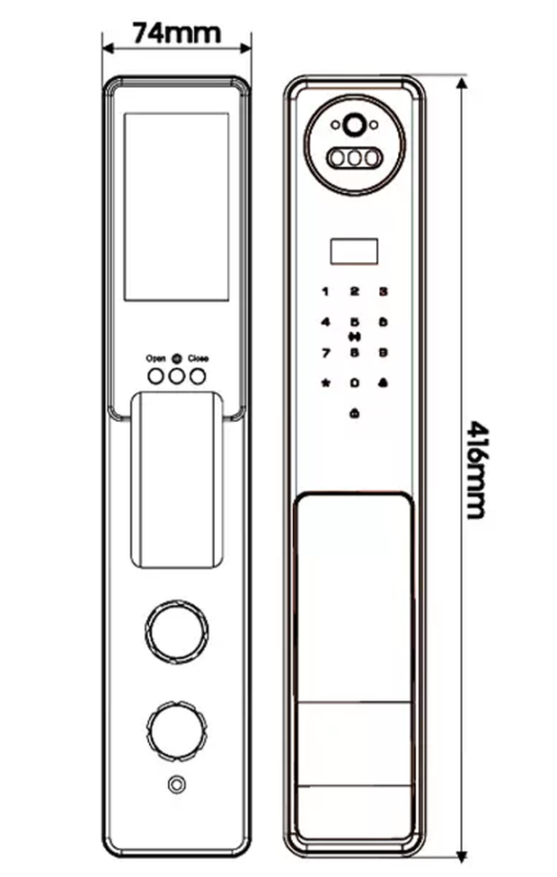 Khóa Vân Tay Kassler KL-889 Coffee Face ID, App Xhome 2 Khóa Vân Tay Kassler KL-889 Coffee Face ID, App Xhome - KL 889 CNC - 2