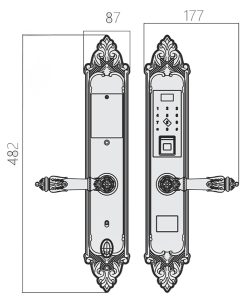 Khóa đại sảnh Kassler KL-959 GR (vàng đen) - Chống ẩm, chống bụi - KL 959 GR vang den 1 - 10