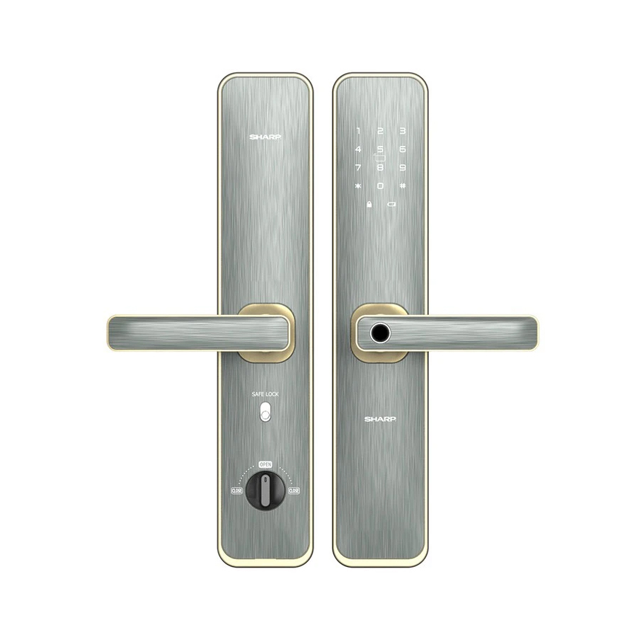 Khoá vân tay thông minh Sharp A2-B vàng (Gold) 1 Khoá vân tay thông minh Sharp A2-B vàng (Gold) - a2b gold - 1