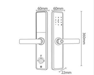 Khóa vân tay Kassler Kl-566 Black App Bluetooth - kl 566 black dimension 1 3 - 10