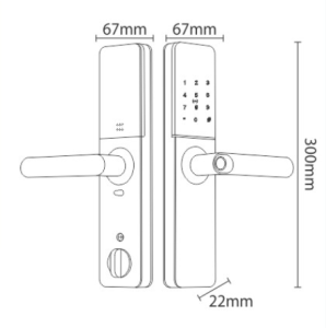 Khóa vân tay Kassler KL-79H Black App Wifi, Remote - kl 79h dimension 1 - 10