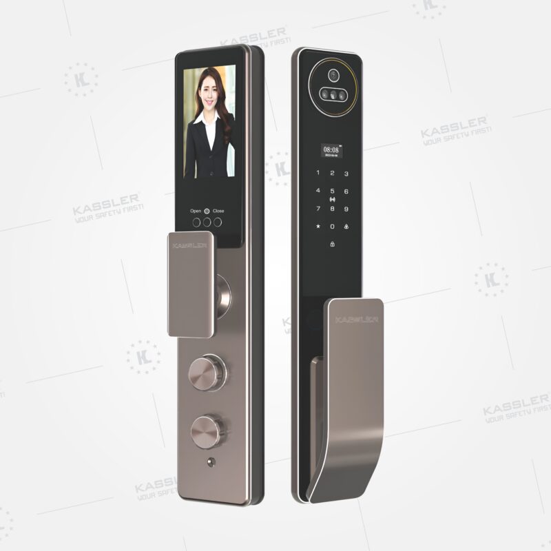 Khóa Vân Tay Kassler KL-889 Coffee Face ID, App Xhome 1 Khóa Vân Tay Kassler KL-889 Coffee Face ID, App Xhome - kl 889 cnc coffee - 1