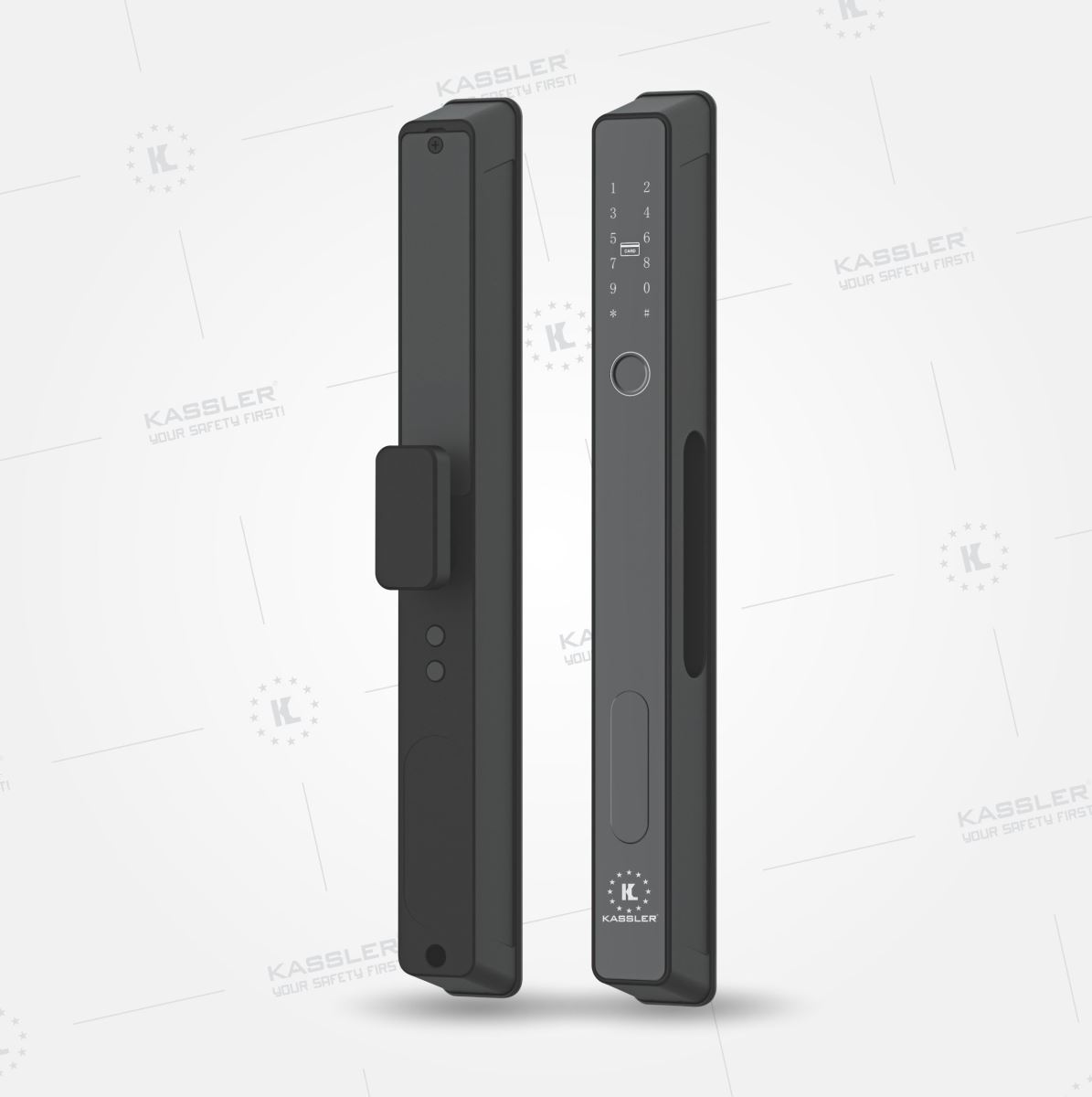 Khóa vân tay cửa nhôm Kassler KL-599 AT Black App TTlock 1 Khóa vân tay cửa nhôm Kassler KL-599 AT Black App TTlock - kl599 at black - 1