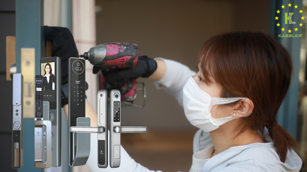 Lắp đặt khóa cửa kính vân tay giá rẻ - Bảo hành chính hãng 2 năm